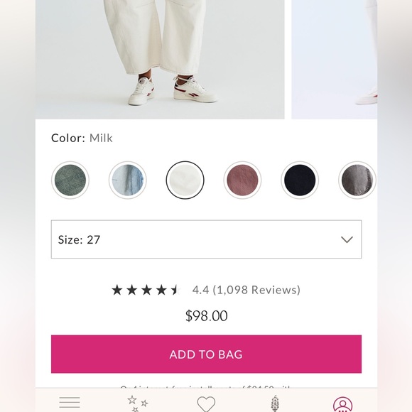 We The Free Good Luck Mid-Rise Barrel Jeans
Milk | Size 27 | Like New Condition - Picture 8 of 9